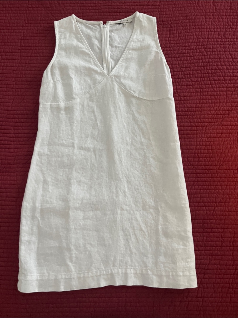 Madewell 100% Linen White Shift Dress